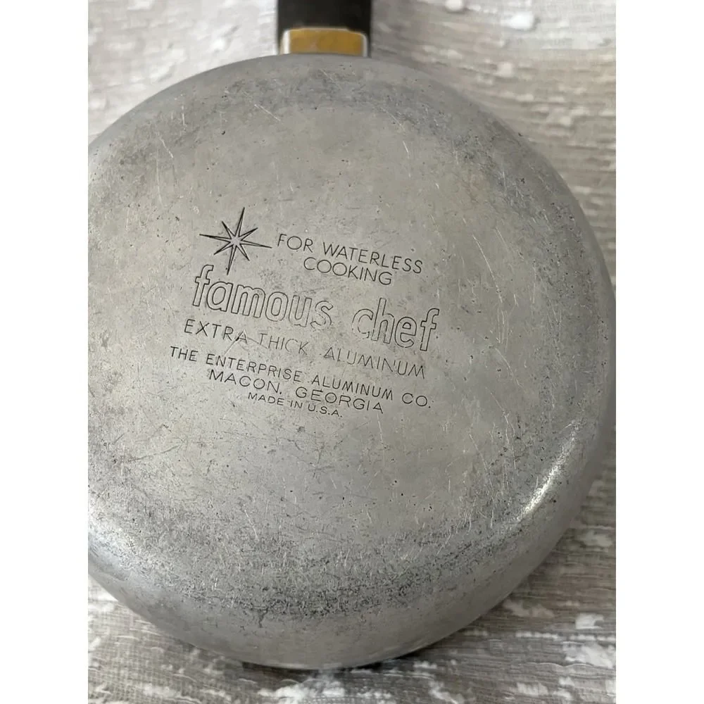 Famous Chef Extra Thick Aluminum Saucepan Enterprise Aluminum Waterless Cooking‎